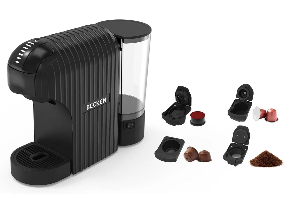 Máquina de Café Multicápsulas BECKEN BMCM9912 (Nespresso, Dolce Gusto, Delta, Café Moído)